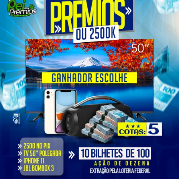 Premios ou 2500 extra na conta 